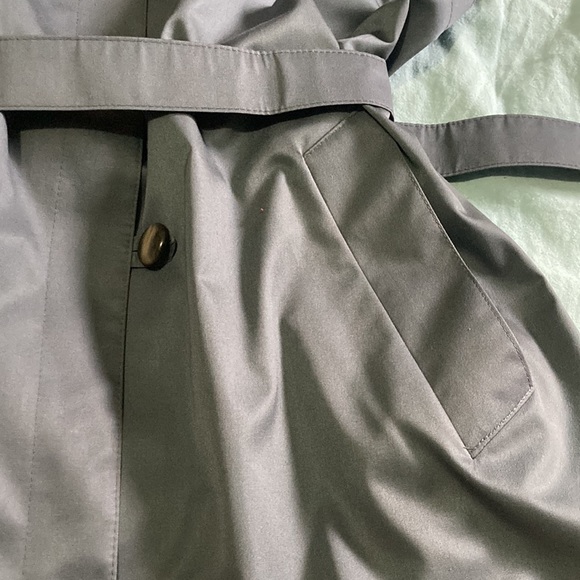 Vintage German Sleeveless blazer trench dress | blue grey colour size 44 - Picture 3 of 6